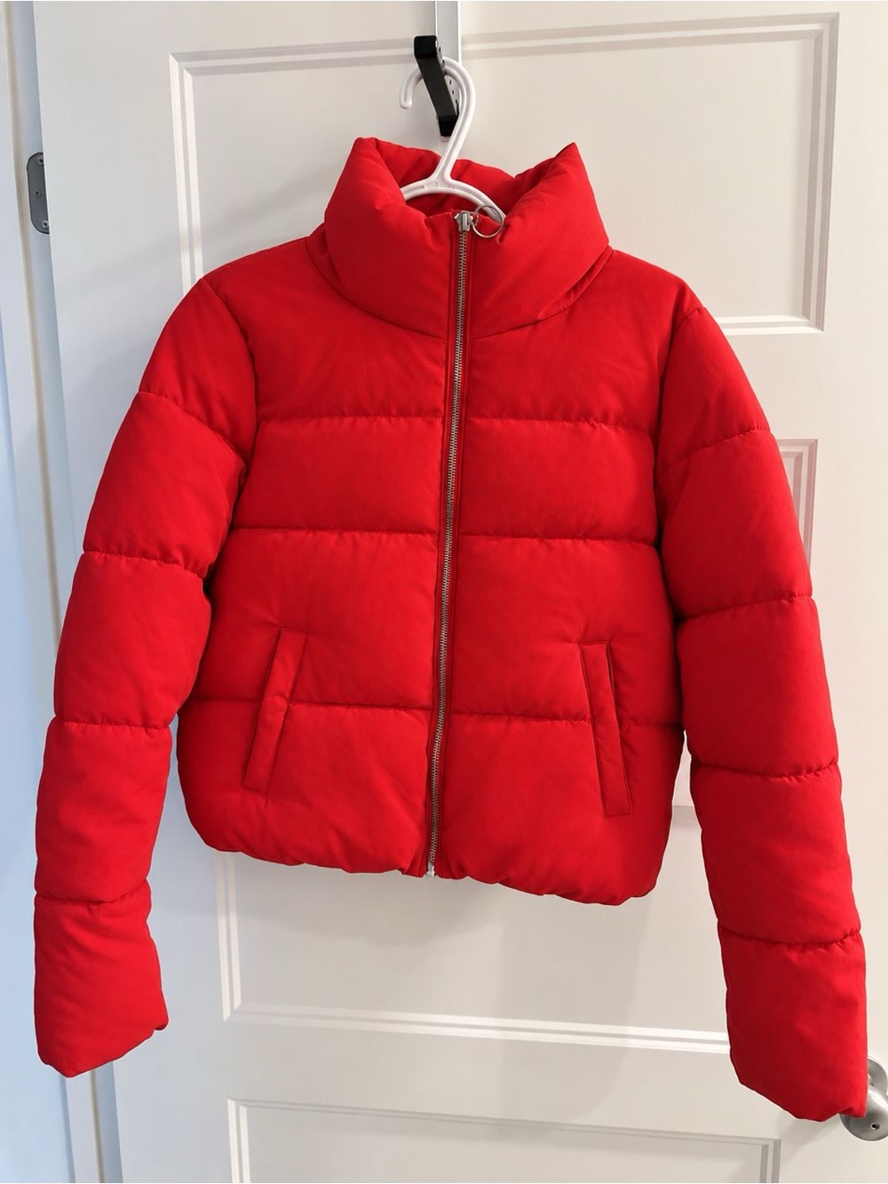 Red Puffer Jacket - Warm Coat - Size Medium